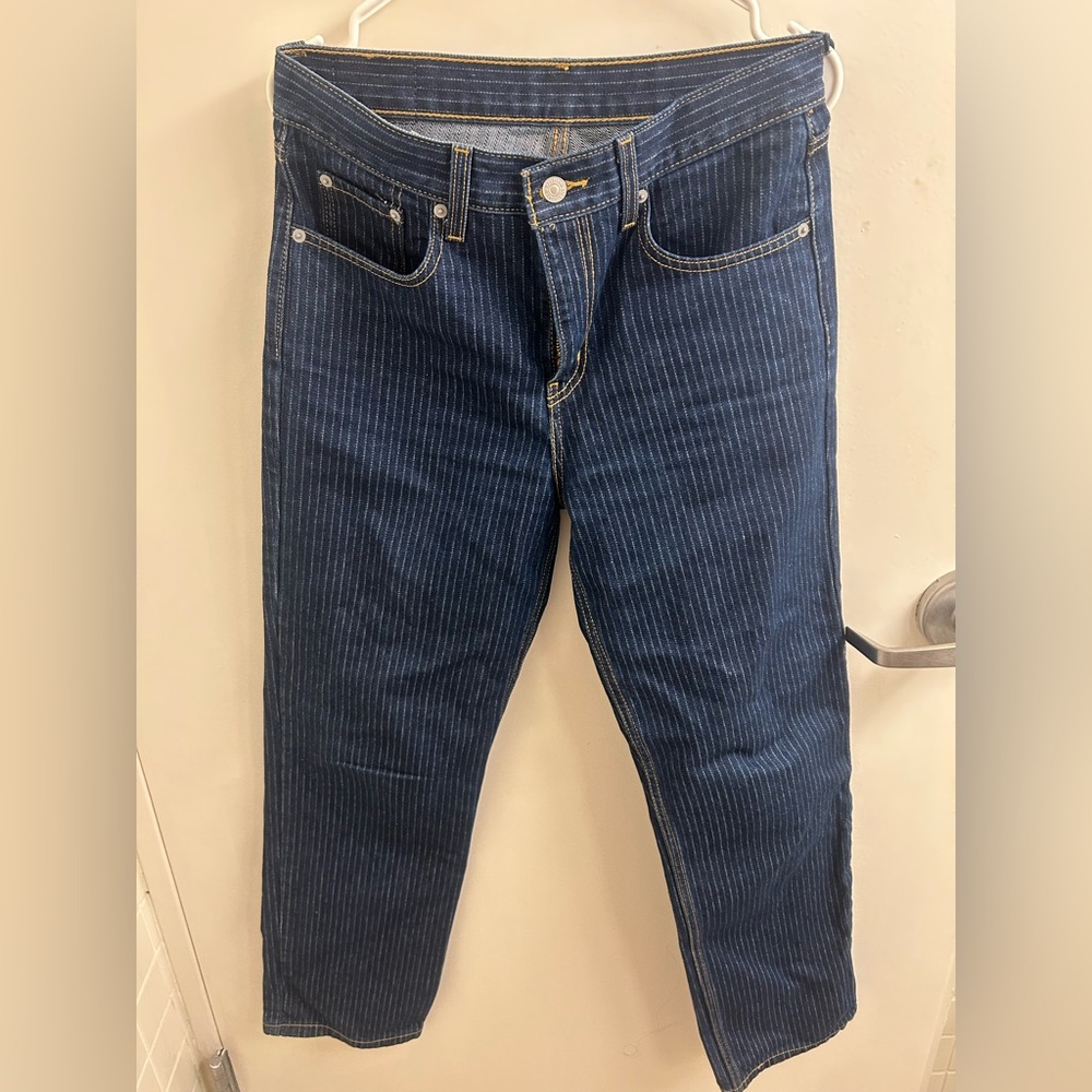 Women’s Blue Striped Levi’s Jeans